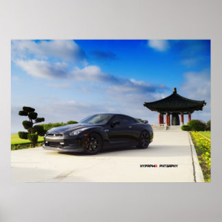 Pôster Nissan GT-R35 "Obsidiana" com Carbono