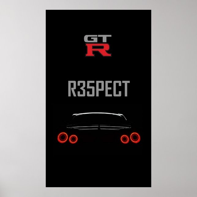 Poster Nissan Gtr art para travesseiros capas e conselhos (Frente)