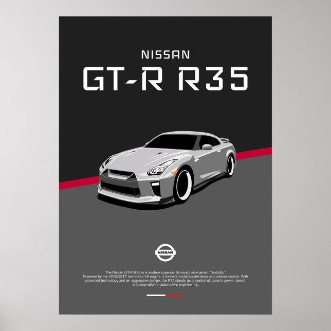 POSTER NISSAN GTR R35 (Frente)
