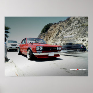 Poster Nissan Hakosuka Skyline "Clássico" na PCH