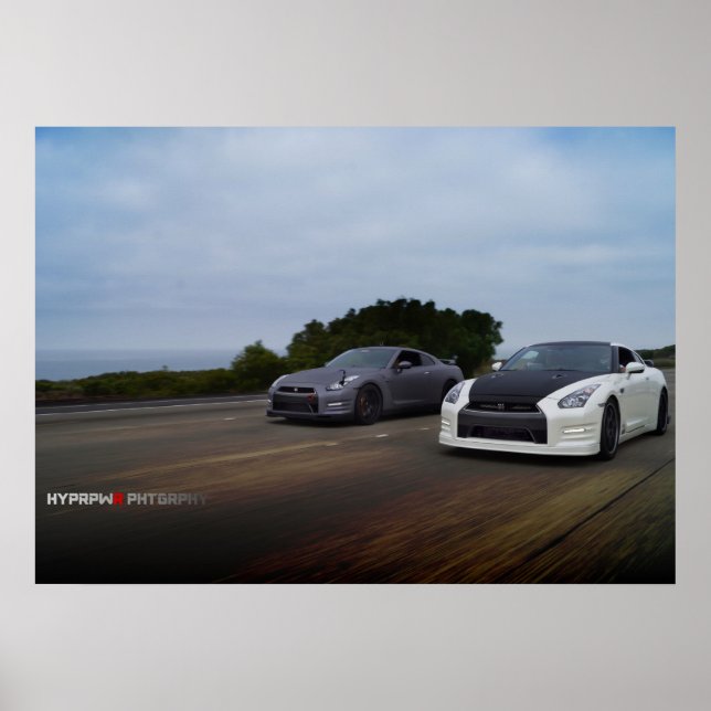 Poster Nissan R35 "Dual" 2 na PCH (Frente)