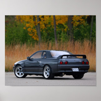 poster NISSAN SKYLINE R32 GT-R 1989
