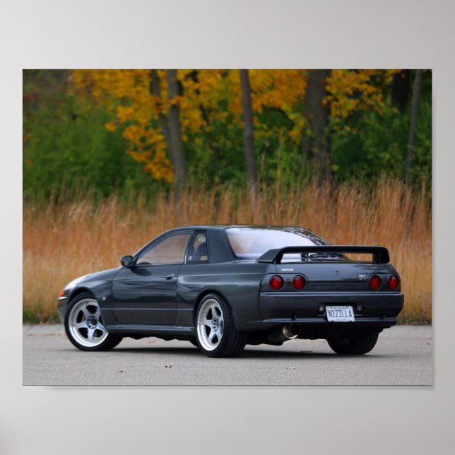 poster NISSAN SKYLINE R32 GT-R 1989 (Frente)
