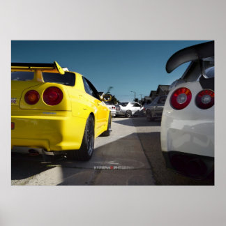 Poster Nissan Skyline R34, R33, R32, R35, Hakosuka GT-R