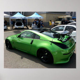 Pôster Nissan verde 350Z nos nacionais alterados 2015.