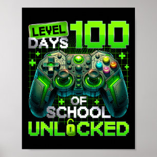 Poster Nível 100 Dias De Escola Desbloqueado 100º Dia Pro
