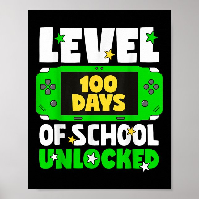Poster Nível 100 Dias De Jovens De Jogos Desbloqueados Da (Frente)