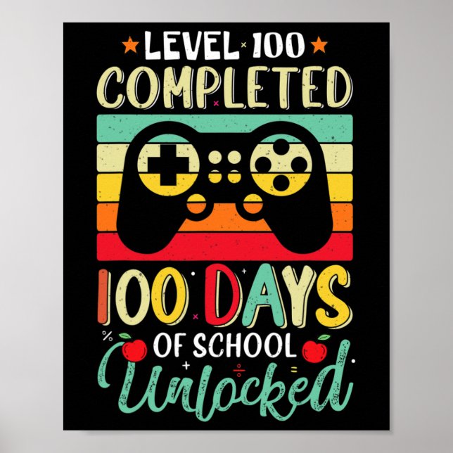 Poster Nível 100 Dias De Nível De Jovens Jogadores Comple (Frente)