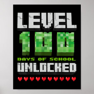 Poster Nível 100 Dias De Pixel 100 De Jogos Desbloqueados