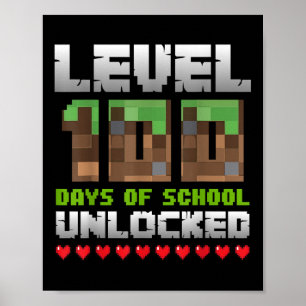 Poster Nível 100 Dias De Pixel 100 De Jogos Desbloqueados