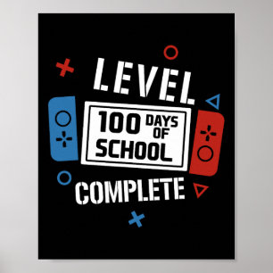 Poster Nível 100 Dias De Videos games Completos Da Escola