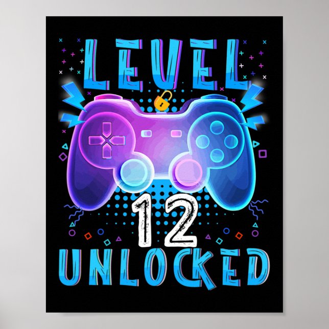 Poster Nível 12 12 do jogo de vídeo desbloqueado Aniversá (Frente)