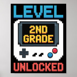 Poster Nível 2ª Série Desbloqueado Ck Para a Escola Gamer