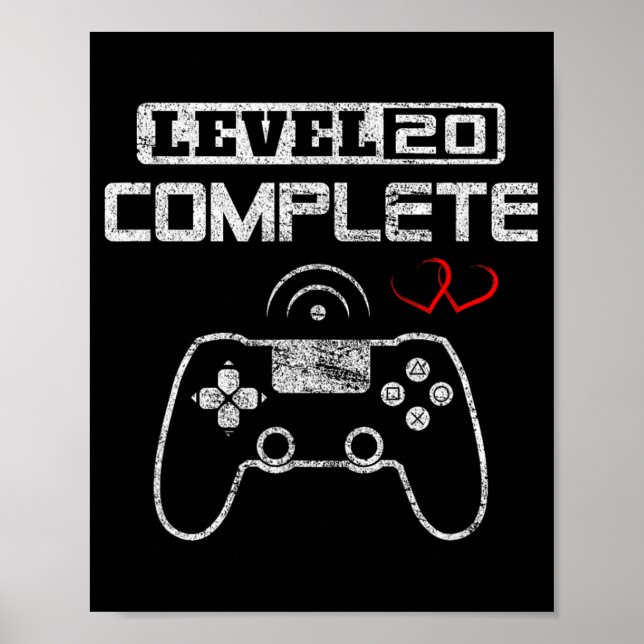 Poster Nível 20 20 completo Aniversário do casamento Mulh (Frente)