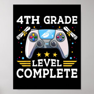 Poster Nível 4º Graduado Gamer Cl Completo De 2025