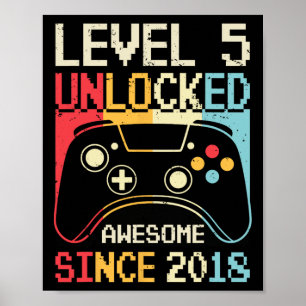 Poster Nível 5 - 5 de jogos de vídeo desbloqueados - Aniv