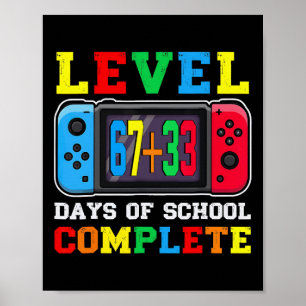 Poster Nível 67 33 Feliz 100 Dias De Escola Completo Dive