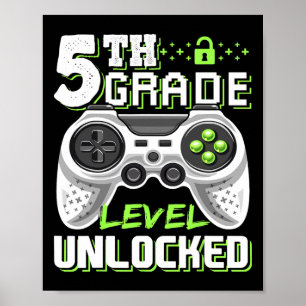 Poster Nível da 5ª Série Desbloqueado Jogo de Vídeo de Vo