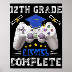 Poster Nível De 12 Nível Completo Gamer Cl De Graduação 2