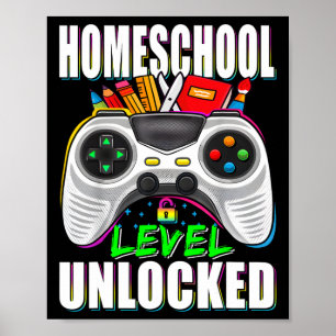 Poster Nível de Ensino em Casa Desbloqueado Gamer Primeir