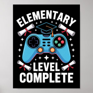 Poster Nível de Escola Primária Completo Garotos Gamer Di
