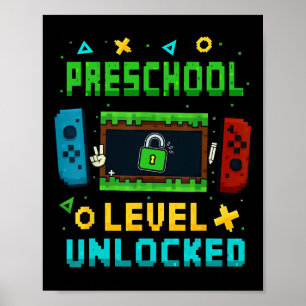 Poster Nível de Pré-Escola Desbloqueado Ck Para Arte Pixe