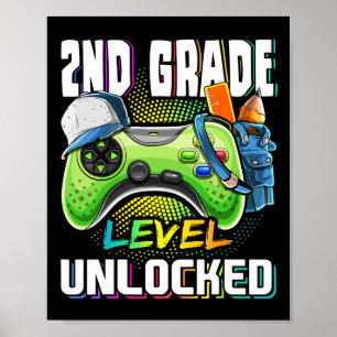 Poster Nível de Série Desbloqueado Jogo de Vídeo de Volta