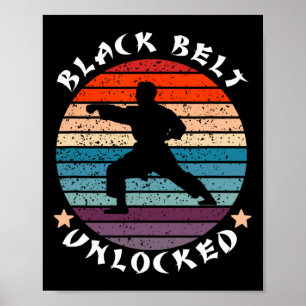 Poster Nível do cinto preto de alcance desbloqueado Karat