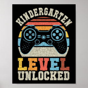 Poster Nível Do Jardim De Infância Desbloqueado Gamer 1ru
