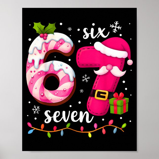 Poster Nk Christmas 67 Meme Six Seven Girl Women Slang 6  (Frente)