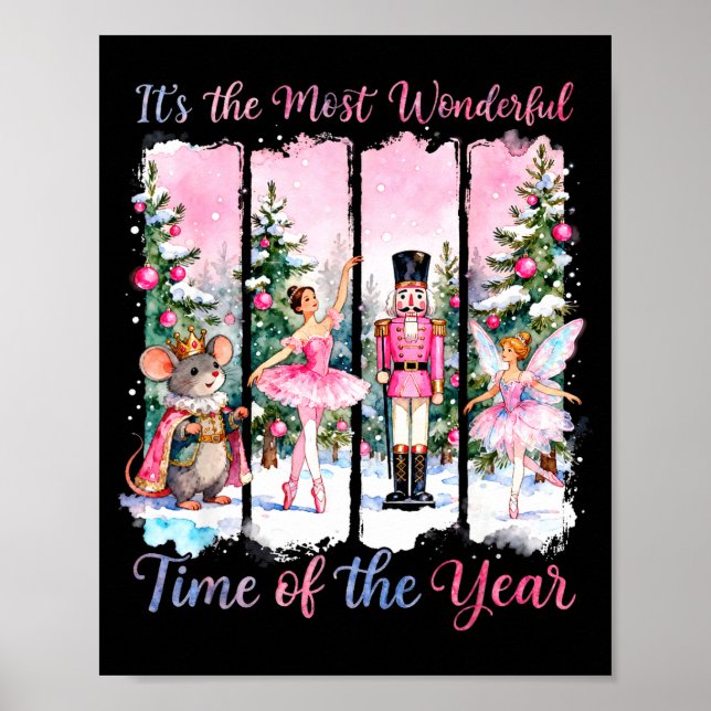 Poster Nk Coquette Bow Nutcracker Friends Snow Globe Chri (Frente)