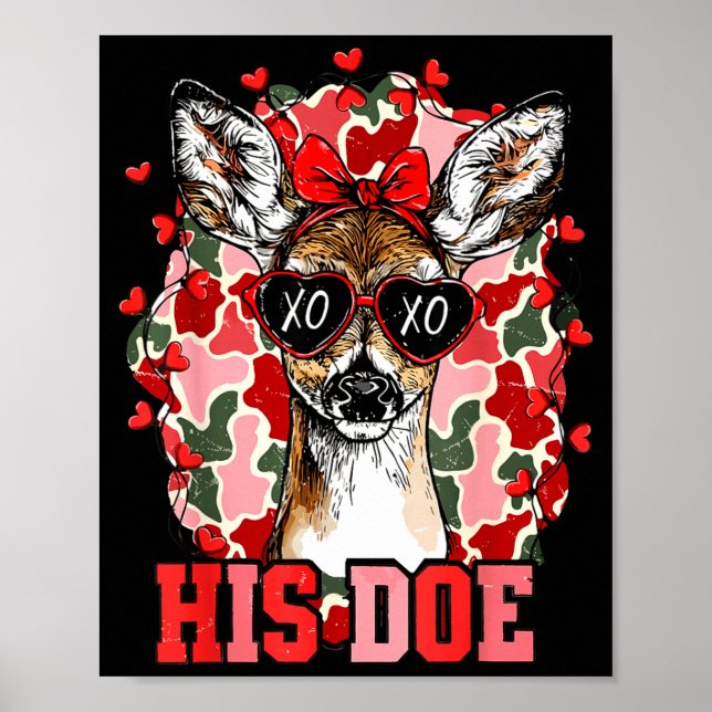 Poster Nk His Doe Camo Deer Hunting Camouflage Matching C (Frente)