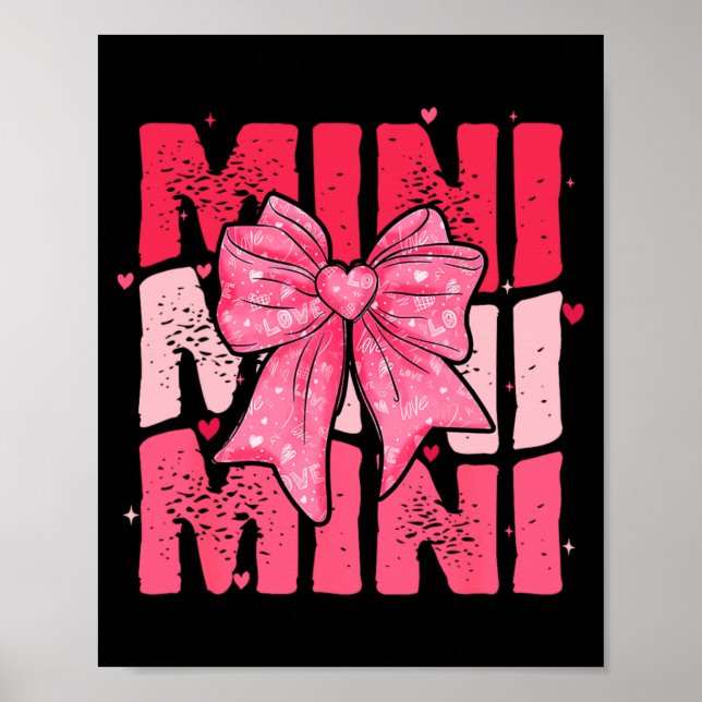 Poster Nk Mini Coquette Bow Happy Valentine Day Mom Mot  (Frente)