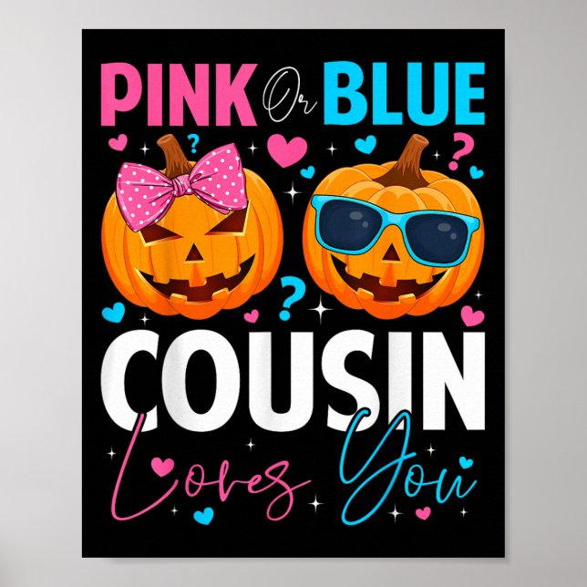 Poster Nk Or Blue Cousin Loves You Pumpkin Halloween Gend (Frente)