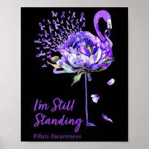 Poster Nn Flamingo Púrpura Fibromialgia Da Fita