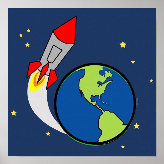 Poster no.1 sinal de quarto do garoto ROCKET (Frente)