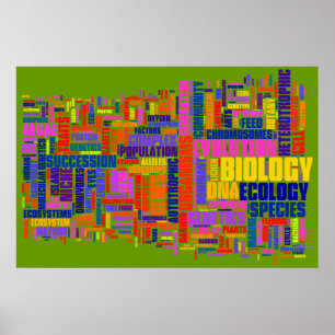 Poster No. 2 de Wordle da biologia