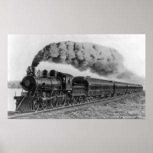 Poster No. 999 da locomotiva de vapor - C. 1893