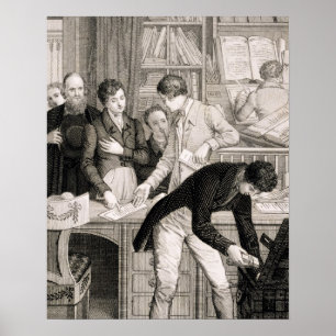 Pôster No Banco, c.1800 (gravação)