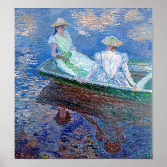 Poster No barco, Monet (Frente)