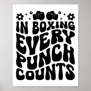 Poster No Boxe Cada Soco Conta Boxeador Esportes Atleta