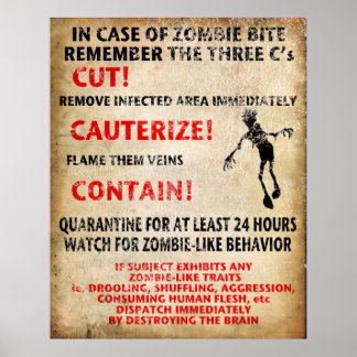 Poster No Caso Da Mordida De Zombie