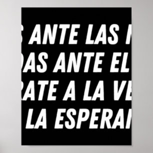Poster No Cedas Ante Las Mentiras (branco)