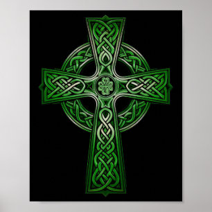 Poster Nó celta irlandês Cruz Cristã Santíssima Trindade