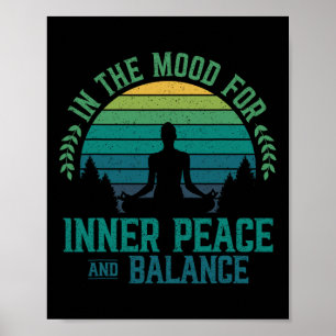 Poster No clima para a paz interior e meditação Lance Zen