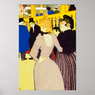 Pôster No Clube Noturno por Toulouse Lautrec, Arte Antiga