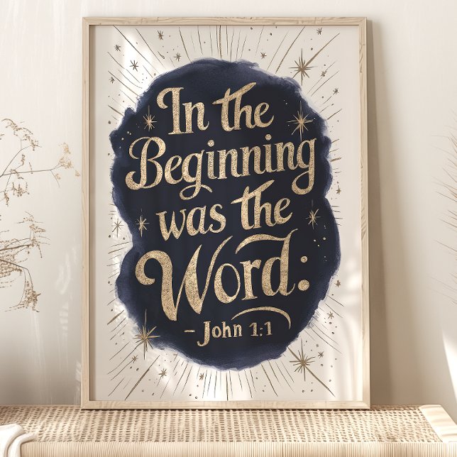 Poster No começo, a palavra era: John 1:1 (Criador carregado)