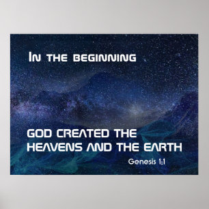 Poster No começo, Deus criou os céus. .