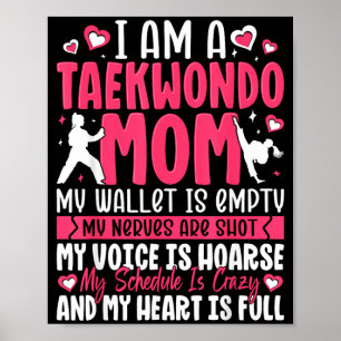 Poster No Dia das Mães Sou Taekwondo Mãe Orgulhosa Famíli