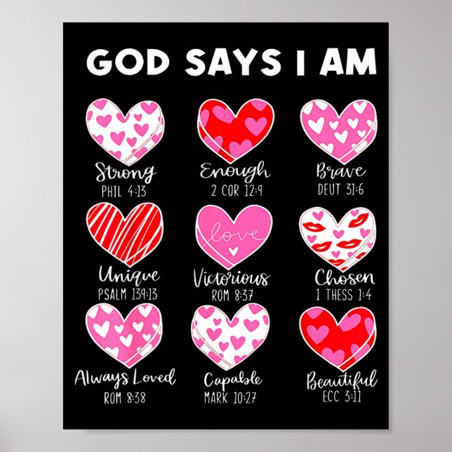 Poster No Dia dos Namorados Deus Diz Que Eu Sou Garota do (Frente)